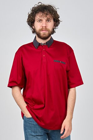 Dolfini Erkek Cep Detaylı Polo Yaka T-Shirt 4841640 Kırmızı