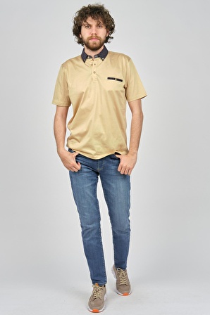 Dolfini Erkek Cep Detaylı Polo Yaka T-Shirt 4841640 Camel