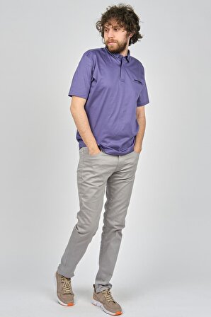 Dolfini Erkek Cep Detaylı Polo Yaka T-Shirt 4841638 Indigo