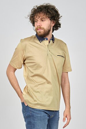 Dolfini Erkek Cep Detaylı Polo Yaka T-Shirt 4841637 K.Bej