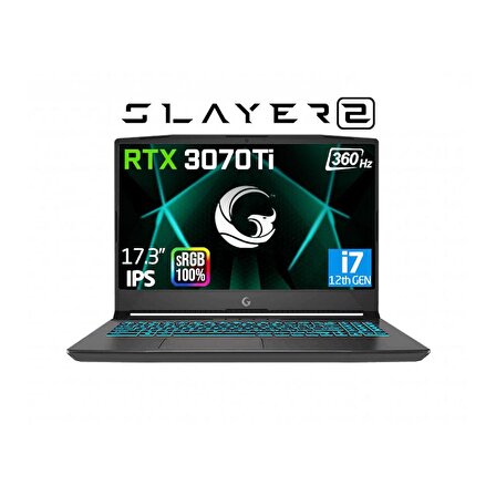 Game Garaj Slayer2 D5 10XL-3070Ti C4 Intel Core i7-12700H 64GB RAM 1TB SSD 8GB RTX3070Ti 17.3'' Full HD 360Hz FreeDos Oyuncu Dizüstü Bilgisayar + Çanta Hediyeli