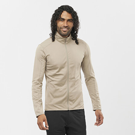 Salomon Outrack Full Zip Mid Fleece Midlayer LC1863100 Erkek Sweatshirt Ceket
