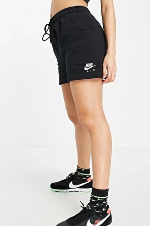 Nike Sportswear Clup Nsw Air Standart Kesim Cepli Siyah Kadın Spor Şort 