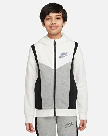 Nike Sportswear Fleece Tam Boy Fermuarlı Genç Çocuk (Erkek) Kapüşonlu Üstü