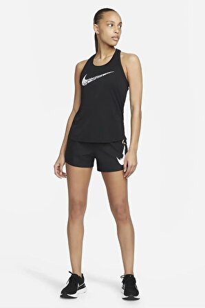 Nike Dri-Fit Swoosh Run Siyah Kadın Spor Atleti