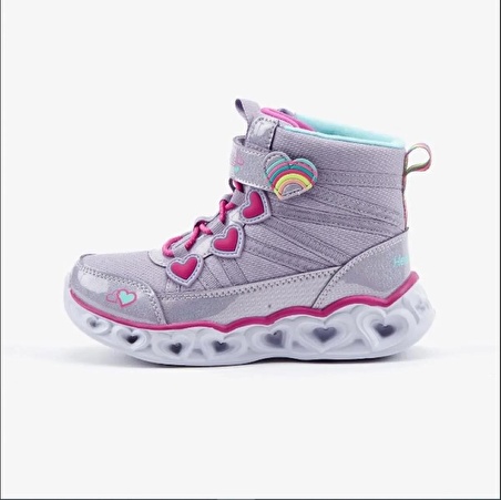 Skechers Heart Lights - Sweet Styling Büyük  Kız Çocuk Mor Işıklı Bot 302668l Lvmt