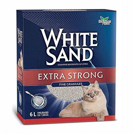 White Sand Extra Strong Cat Litter Extra Toplaklanan Kedi Kumu 2x6 lt  