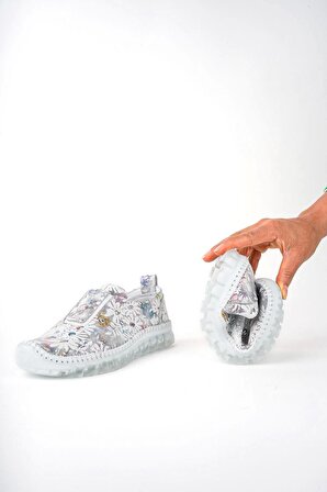 EnAsil Hakiki Deri  Esnek Katlanır Taban Ortopedik Kadın Yürüyüş Ayakkabısı