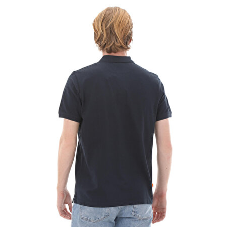 B0A26N44331-R Timberland Pique Short Sleeve Polo Erkek T-Shirt Lacivert