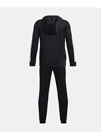 Under Armour Siyah Erkek Çocuk Kapüşonlu Uzun Kollu Dar Paça Bağlamalı Bol Kesim Düz Eşofman Takımı 1376329-001 UA Knit Hooded Track Su