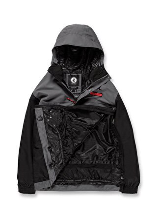 Volcom Siyah Erkek Kapüşonlu   Kayak Montu G0652311_Volcom Longo Po Erkek Snow