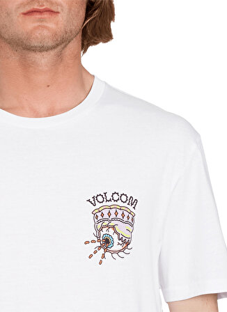 Volcom Beyaz Erkek Bisiklet Yaka T-Shirt A3512319_Volcom Connected Minds Bsc