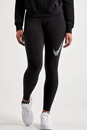 Nike Sportswear Swossh Örme kumaş Yüksek Belli Kadın Spor Tayt 