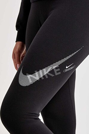 Nike Sportswear Swossh Örme kumaş Yüksek Belli Kadın Spor Tayt 