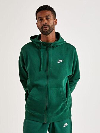Nike Sportswear Club Erkek Gri Kapüşonlu Sweatshirt BV2645-341