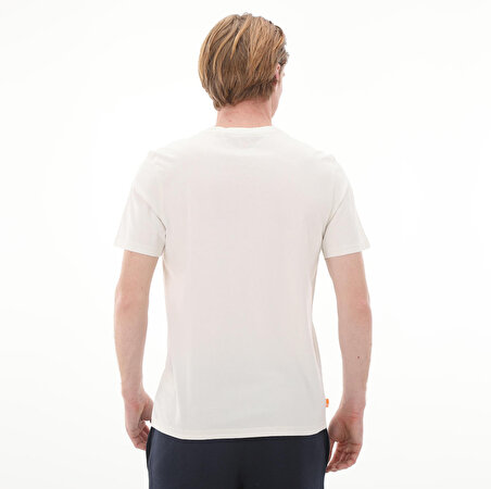 B0A6669CM91-R Timberland Ss Modrn Wash Tee Erkek T-Shirt Beyaz