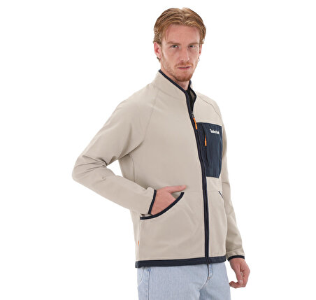 B0A5XV7CY21-R Timberland Full Zip Fleece Erkek Ceket Krem