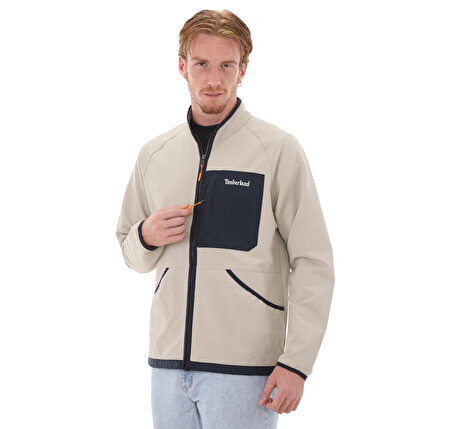 B0A5XV7CY21-R Timberland Full Zip Fleece Erkek Ceket Krem