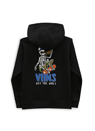 Vans Düz Erkek Çocuk Siyah Sweatshırt VN000A7RBLK1 SKULL SLICES PO