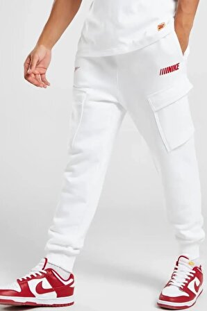 Nike Sportswear Standard Issue Fleece Beyaz Cargo Erkek Eşofman Altı