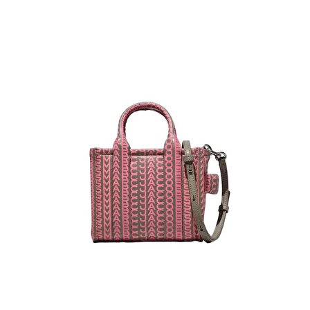 Marc Jacobs MJH052L03FA22-296 Gri/Pembe Yazılı Kadın Omuz Çantası