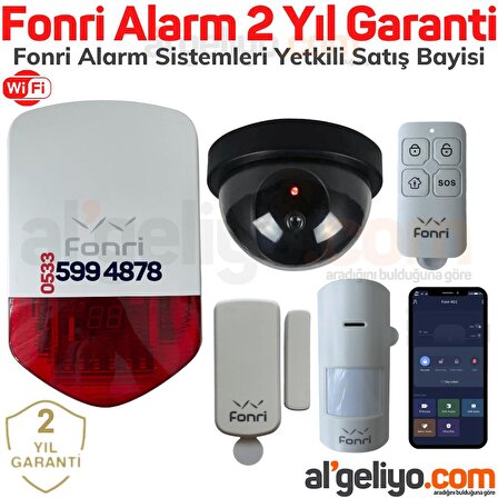 Fonri Alarm Smart Wİ-Fİ Ekonomik Kablosuz Akıllı Hırsız Alarm Sistemi Fonri 1 G