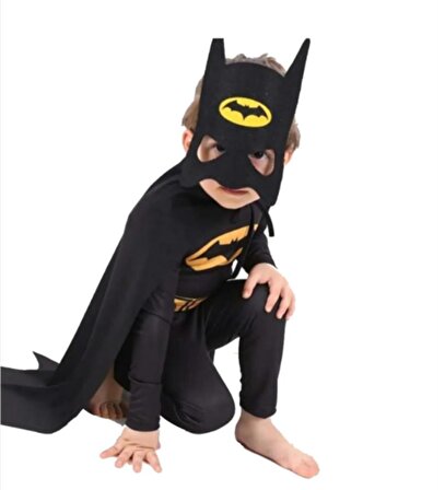 Batman Erkek Çocuk Kostümü - Pelerin ve Maskesi ile...