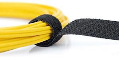 Kablo Düzenleyici Cırt Cırtlı Bant, 90 cm, 10mm x 2.6mm, siyah renk