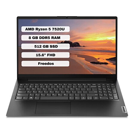 Lenovo V15 G4 AMN 82YU00QKTX AMD Ryzen 5 7520U 8GB 512GB SSD Freedos 15.6" FHD Taşınabilir Bilgisayar