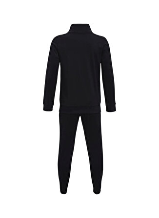 Under Armour Siyah Erkek Çocuk Balıkçı Yaka Uzun Kollu Dar Paça Bağlamalı Bol Kesim Düz Eşofman Takımı 1363290-003 UA Knit Track Suit