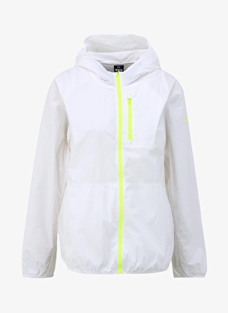 Under Armour Beyaz Kadın Rüzgarlık 1381881-100 LAUNCH LIGHTWEIGHT JKT