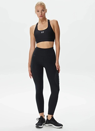 Under Armour Siyah Kız Çocuk Slim Fit Tayt 1383725-001-Motion Branded Legging