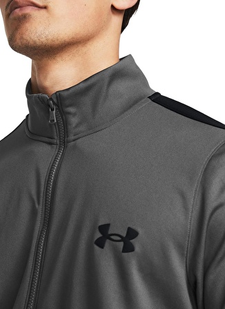 Under Armour Gri Erkek Fermuarlı Yaka Slim Fit Eşofman Takımı 1357139-025 UA Knit Track Suit