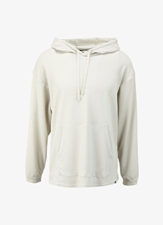 Under Armour 1383108-273 UA Rival Waffle Hoodie Bej Erkek Kapüşon Yaka Oversize Sweatshirt