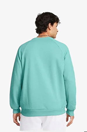 Under Armour Rival Fleece Erkek Yeşil Sweatshirt 1379755-482