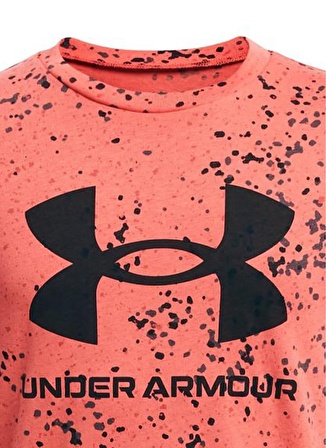 Under Armour Desenli Pembe Erkek T-Shirt 1376733-811-UA SPORSTYLE LOGO AOP S