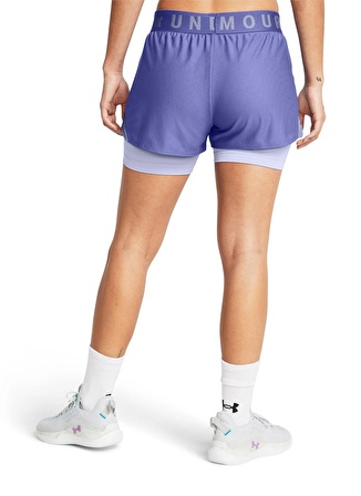 Under Armour 1351981-561 Play Up 2-in-1 Shorts Mor Kadın Oversize Şort