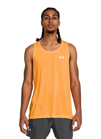 Under Armour 1382585-803 UA Launch Singlet Turuncu Erkek Klasik Yaka Oversize Atlet