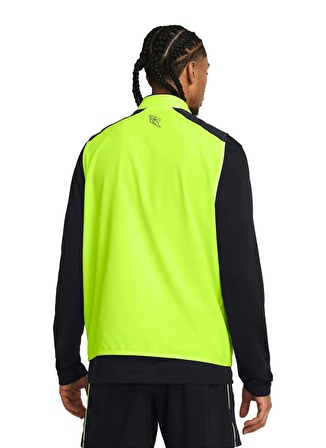 Under Armour 1383238-731 UA RUN ANYWHERE VEST Neon Sarı Erkek Bisiklet Yaka Oversize Yelek