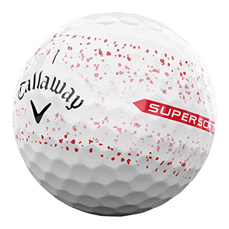 Callaway Bl Cg Supersoft 23 Red Splatter - Üçlü Golf Topu Beyaz Renk Desenli