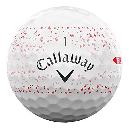 Callaway Bl Cg Supersoft 23 Red Splatter - Üçlü Golf Topu Beyaz Renk Desenli