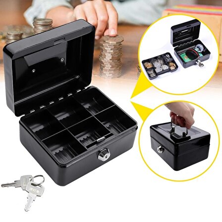 MÜHLEN Cash Box CB150 | Mini Boy Taşınabilir Para Kutusu (Siyah Renk)