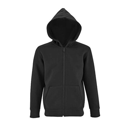 unisex siyah kapüşonlu oversize sweatshirt-M