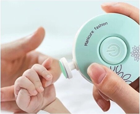 Yenidoğan Bebek Dönerli Pilli Tırnak Kesme Törpüleme Makinası Tırnak Makası Bebek Bakım