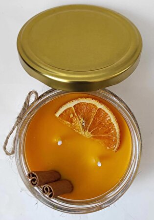 Portakal Aromalı %100 Saf Soya Mumu Aromaterapi Mum