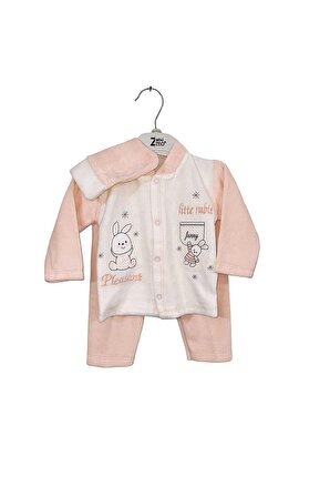 Baskılı Çizgili Bebek Takım Bebek Kıyafeti Erkek & Kız Bebek %100 Pamuk