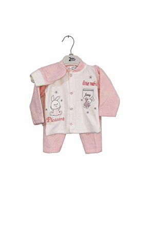 Baskılı Çizgili Bebek Takım Bebek Kıyafeti Erkek & Kız Bebek %100 Pamuk