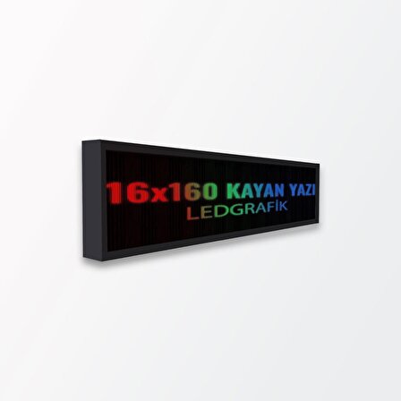 Ledgrafik 16x160 cm RGB kayanyazı led tabela.