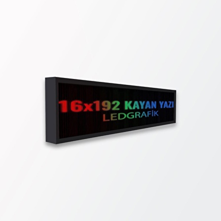 Ledgrafik 16x192 RGB kayanyazı Led tabela.