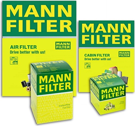 Mann Vw Golf 7 1.6 Tdı Mann-Filter Filtre Bakım Seti 2013-2019 3'lü